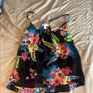 Arizona Jean Company Blue and Pink Camisole Top